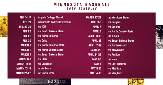 Baseball Schedule Graphic