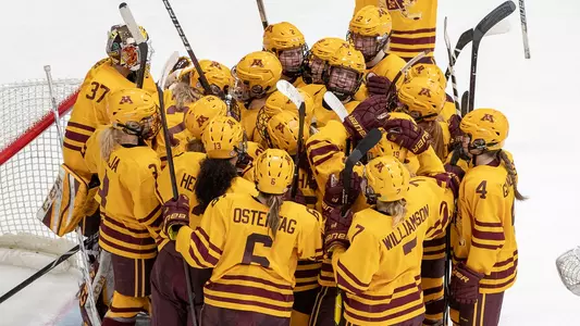 3 Feb 19: The University of Minnesota Golden Gophers host the University of Minnesota Duluth Bulldogs in WCHA matchup at Ridder Arena in Minneapolis, MN.