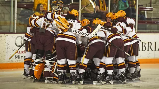 Gopher team huddle