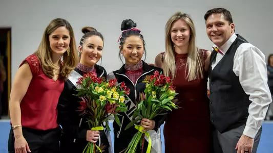 Senior Night: Jenny Hansen, Rachel Cutler, Geralen Stack-Eaton, Rich Stenger