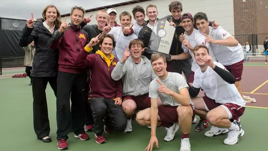 2015 - Minnesota Gopher Men Tennis defeat Northwestern to become B1G Champions
-- Copyright Christopher Mitchell / SportShotPhoto.com