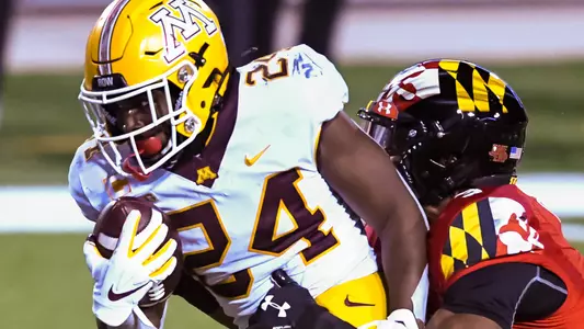 Mohamed Ibrahim #24 of the Minnesota Golden Gophers