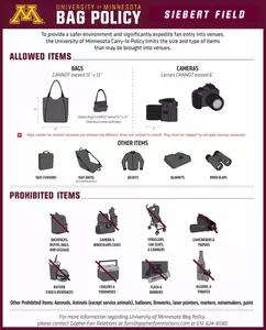 Siebert Field Bag Policy
