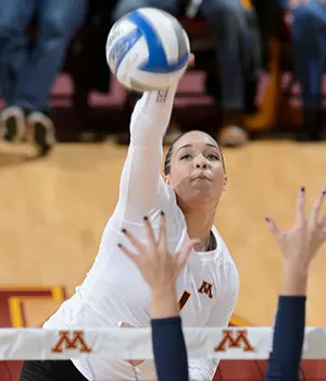2015 - #4 Minnesota Gopher Volleyball hosts #1 Penn State
-- Copyright Christopher Mitchell / SportShotPhoto.com