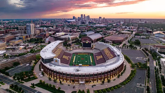 Brad Rempel, 07.03.2022, Huntington Bank Stadium, HBS, Drone, Sunset, Minneapolis