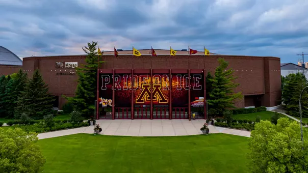 Drone, overall, 3MAM, Mariucci, 3M Arena at Mariucci, Aerial, 2022, Brad Rempel