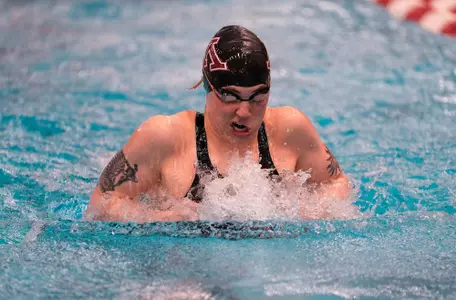 Urkiel Molly Swimming in the Women 200 Yard Breaststroke.
The University of Minnesota Swimming team competing in the Big Ten Women's Swimming and Diving Championships Saturday, Feb. 19, 2022 at the Soderholm Family Aquatic Center on the University of Wisconsin Campus. Photo Steve Apps