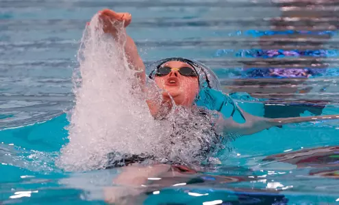 Jongman Indy swimming in the Women 200 Yard Backstroke. 
The University of Minnesota Swimming team competing in the Big Ten Women's Swimming and Diving Championships Saturday, Feb. 19, 2022 at the Soderholm Family Aquatic Center on the University of Wisconsin Campus.   Photo Steve Apps