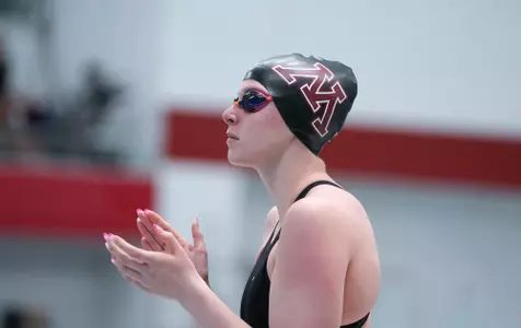 Cornish Hannah swimming in the Women 100 Yard Freestyle.
The University of Minnesota Swimming team competing in the Big Ten Women's Swimming and Diving Championships Saturday, Feb. 19, 2022 at the Soderholm Family Aquatic Center on the University of Wisconsin Campus.   Photo Steve Apps
