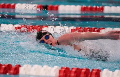 Cornish Hannah swimming in the Women 400 Yard Freestyle Relay. 
The University of Minnesota Swimming team competing in the Big Ten Women's Swimming and Diving Championships Saturday, Feb. 19, 2022 at the Soderholm Family Aquatic Center on the University of Wisconsin Campus.   Photo Steve Apps