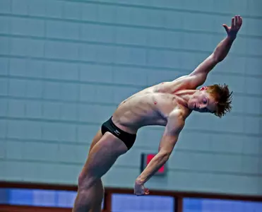 During the Georgia Diving Invitational at the Gabrielsen Natatorium in Athens, Ga., on Tuesday, Jan. 3, 2023. (Photo by Kayla Renie)