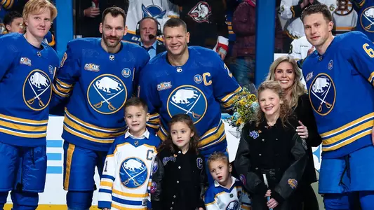 Okposo 1000th NHL game ceremony