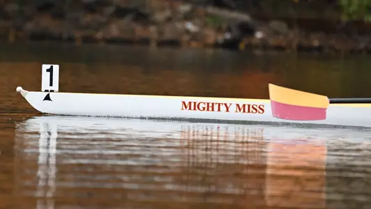 Rowing boat in the fall