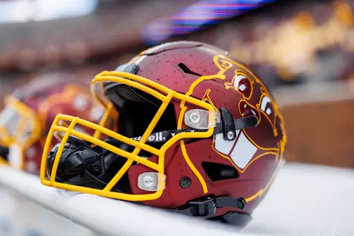 Minnesota Golden Gopher football helmet featuring Goldy Gopher