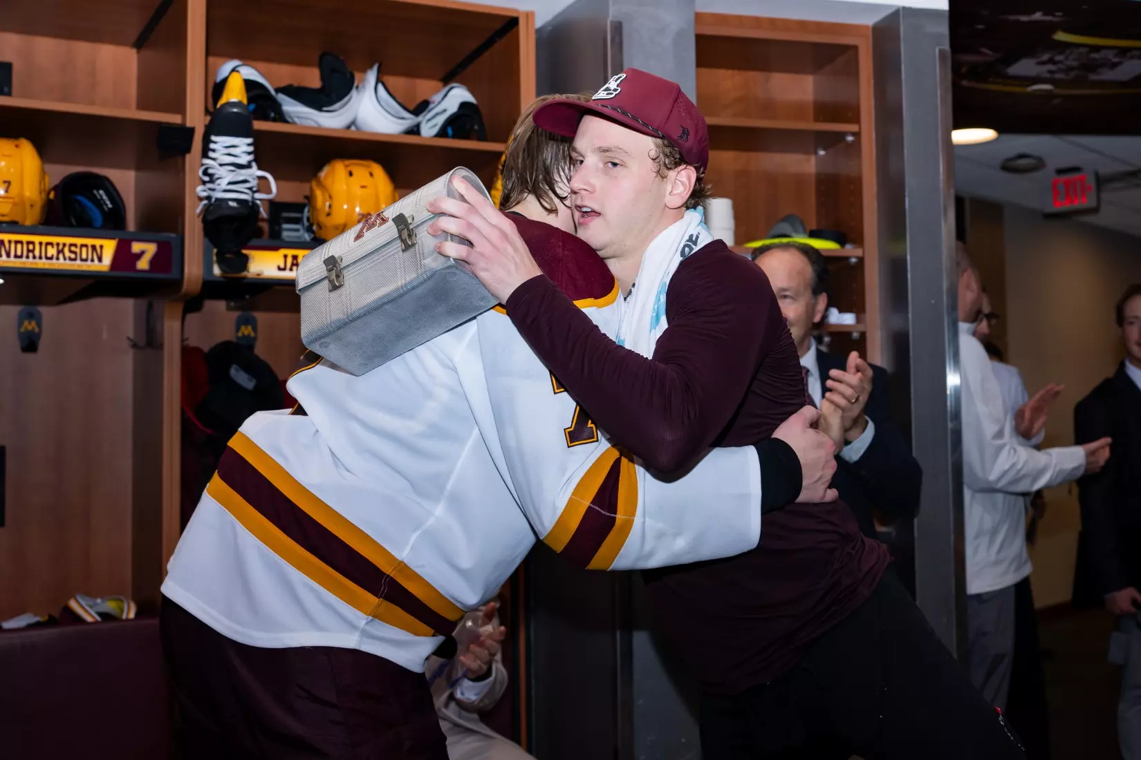 Ludtke_Tanner, Hendrickson_Beckett, locker room