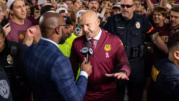 Fleck, Postgame Interview, On Field