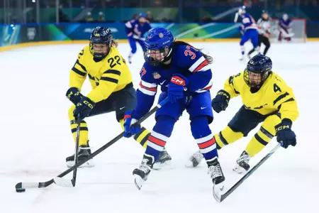 Olympics: Ice Hockey-Women Semifinal- USA-SWE