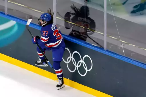 Olympics: Ice Hockey-Women Semifinal- USA-SWE