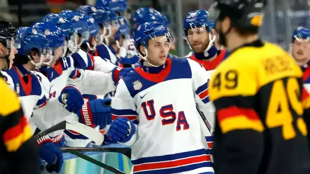Brock Faber Olympics: Ice Hockey-Men Group C - USA-GER