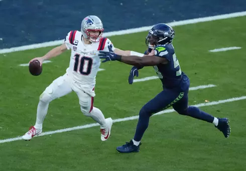 Boye Mafe competes in Super Bowl LX