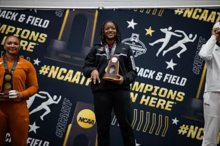 NABWE NCAA CHAMPION weight throw podium in 2026