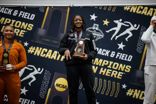 NABWE NCAA CHAMPION weight throw podium in 2026