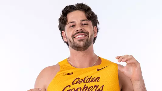 anthony barmes media day photo in a gold uniform in 2025-26