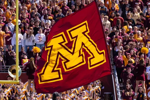 University of Minnesota flag at Huntington Bank Stadium