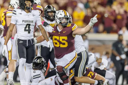 Minnesota offensive lineman Greg Johnson