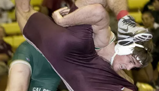 Rasmussen, Gallegos Earn Major Decisions in Green and Gold Wrestling Meet Image