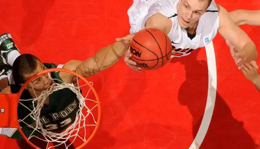 Mustang Men's Basketball Eliminated from Big West Tournament, 55-53 Image