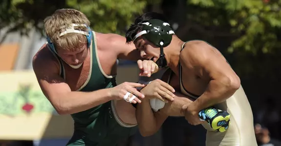 Gold Beats Green 14-6 in Cal Poly Wrestling Intrasquad Meet Image