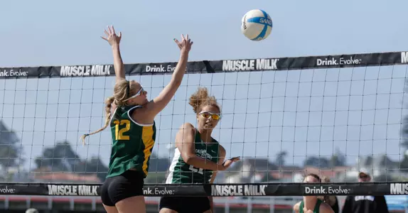 Cal Poly Wins Twice to Advance in Big West Beach Volleyball Tournament Image