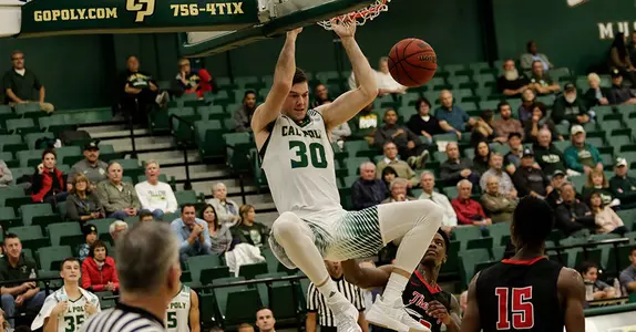 Cal Poly Pulls Away Late in First Half for 76-47 Win Over Holy Names Image