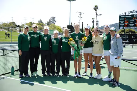 Cal Poly Falls 4-3 to Cal State Fullerton, Oxnevad Wins Her Singles Match on Senior Day Image