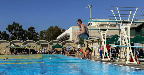 Saufley Breaks Diving Record as Mustangs Sweep UC Santa Cruz Image