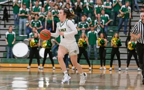Abbey Ellis, Cal Poly Women’s Basketball in Mott Athletics Center, 2020 (Photo by Kyle Calzia ©)