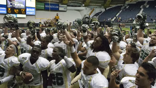 Football team celebrates 2012 Big Sky title