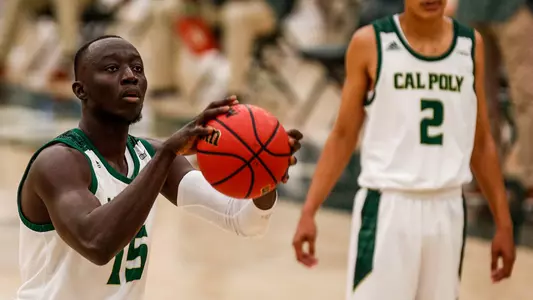 Alimamy Koroma attempts a free throw.