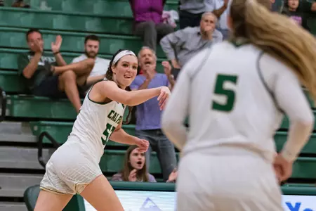 Sierra Campisano Celebrates A Basket Against UCSB