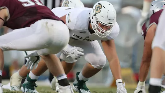 David Chellsen prepares to block.