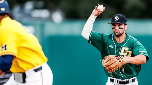 Nick Marinconz chasing down a runner in a rundown.
