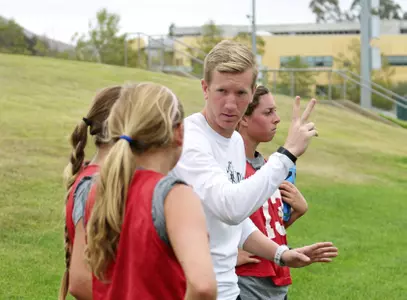 Coach Scott Williams at practice (Photo by Ray Ambler)