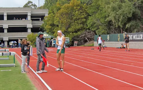 Coach Baptista With Bailey Jones at the Cal Poly Invitational