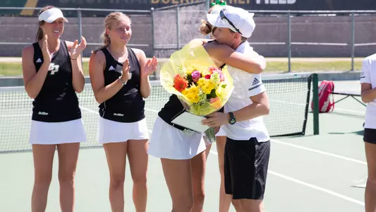 Coach Winterhalter on Senior Day with the Mustangs (Photo by Owen Main ©)