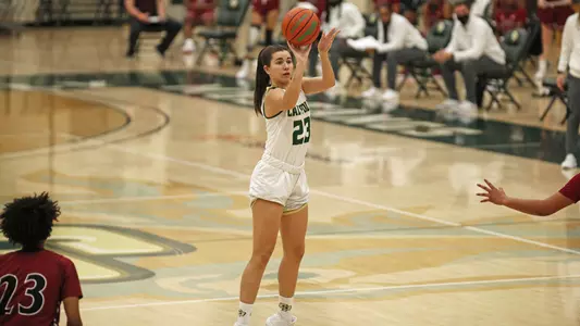 Ivana Nikolova from Cal Poly lines up a jump shot (Photo by Owen Main)