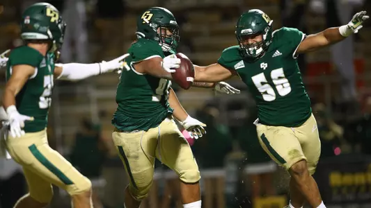 Myles Cecil celebrates first career interception.