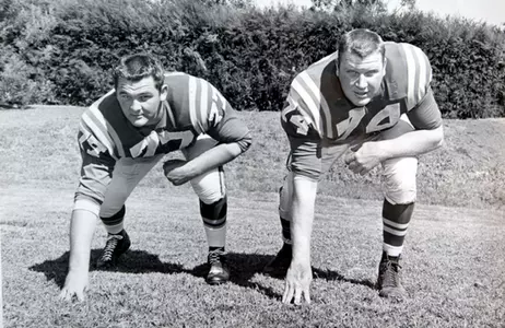 John Madden (right) with Pat Lovell.