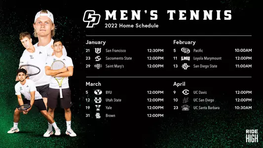 Men's Tennis Schedule Release Graphic