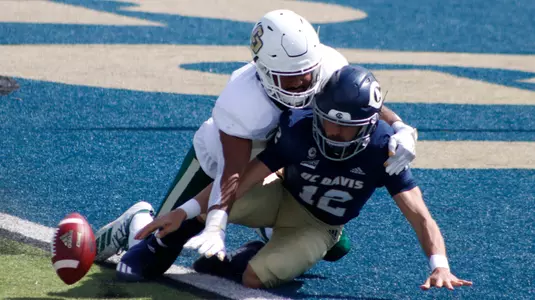 Lance Vecchio with a sack and forced fumble.